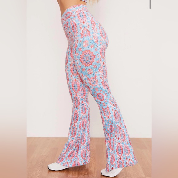 🎯NWOT Wolven Amalfi Flare Blue Pink Size XSP - Picture 4 of 14